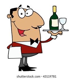 Hispanic Male Waiter