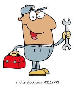 Hispanic Mechanic Guy