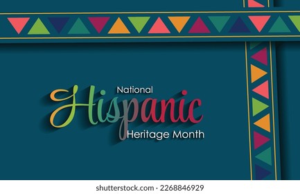 Hispanic National Heritage Month in September and October. Hispanic and Latino culture. Latin American patterns. Vector