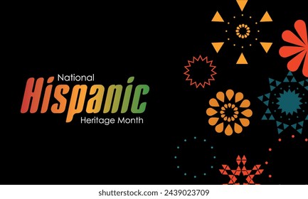 Mes de la Herencia Nacional Hispana en septiembre y octubre. La cultura hispana y latina. Patrones latinoamericanos.