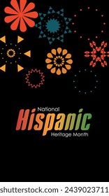 Hispanic National Heritage Month in September and October. Hispanic and Latino culture. Latin American patterns.