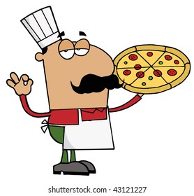 Hispanic Pizza Chef Man