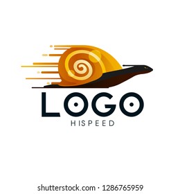 Hi-speed logo snail fast running