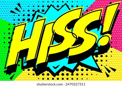 Hiss pop art style color dotted background