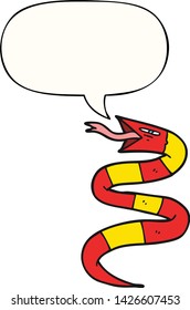 Cartoonschlange mit Sprachblase