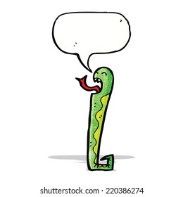 caricatura de serpiente silvestre