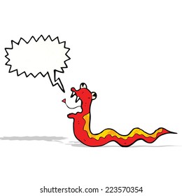caricatura de serpiente silvestre