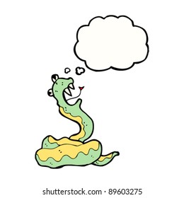 caricatura de serpiente silvestre