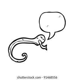 caricatura de serpiente silvestre