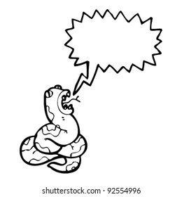 caricatura de serpiente silvestre