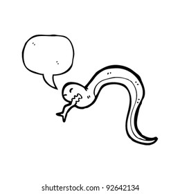 caricatura de serpiente silvestre