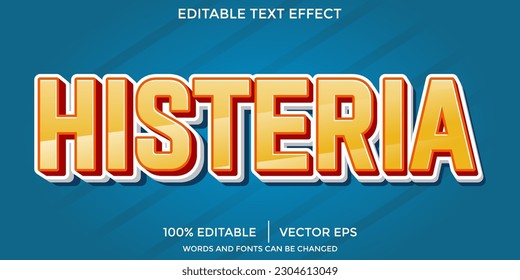 Histeria 3D editable text effect template