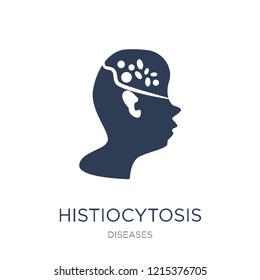 Histiocytosis (Childhood Cancer) icon. Trendy flat vector Histiocytosis (Childhood Cancer) icon on white background from Diseases collection, vector illustration can be use for web and mobile, eps10