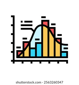 histogram big data color icon vector. histogram big data sign. isolated symbol illustration