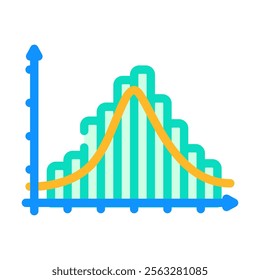 histogram big data color icon vector. histogram big data sign. isolated symbol illustration