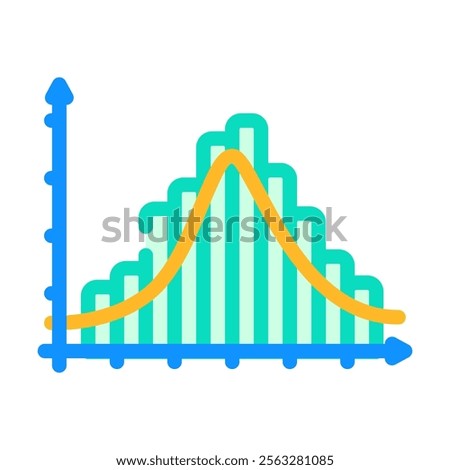 histogram big data color icon vector. histogram big data sign. isolated symbol illustration