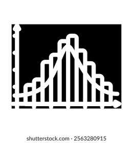 histogram big data glyph icon vector. histogram big data sign. isolated symbol illustration