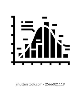 histogram big data glyph icon vector. histogram big data sign. isolated symbol illustration