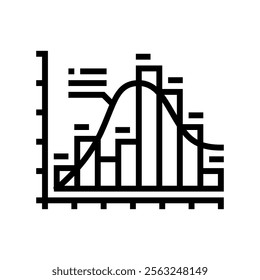 histogram big data line icon vector. histogram big data sign. isolated contour symbol black illustration