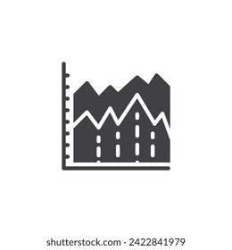 Histogram diagram vector icon. filled flat sign for mobile concept and web design. Infographic glyph icon. Symbol, logo illustration. Vector graphics