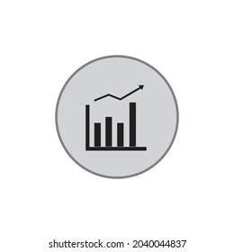 histogram graphic icon for business use