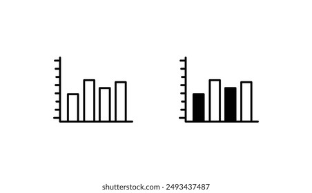 Histogram icon design with white background stock illustration