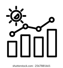 Histogram Icon Lineal Style Vector Illustration