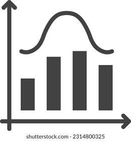 Histogram icon vector image. Suitable for mobile application web application and print media.