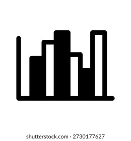 Ilustración de diseño de símbolo de Vector de icono de histograma