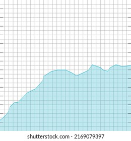 Histogram scale for currency market, line wave chart. Vector illustration. Modern finance data idea, wavy infographic, market currency analytic, businessman web chart, cash information graphic