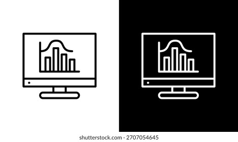 Design des weißen Histogramms-Symbolsatzes
