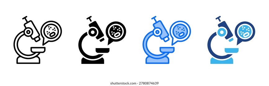 Histology icon set multiple style collection