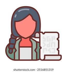 Ícones preenchidos pelo historiador , ilustração de vetor