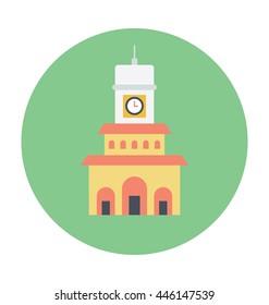 Historic Building Colored Vector Illustration