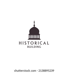 Historic Building Logo Vector Icon Symbol Illustration Design Template
