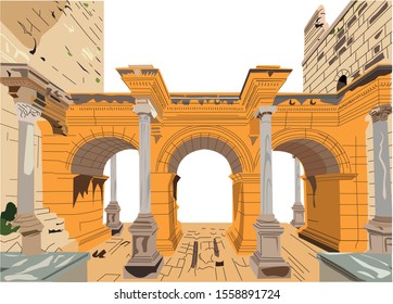 historic castle gate old buildings