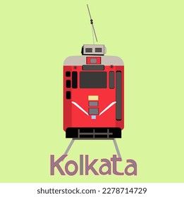 Histórico tranvía de Kolkata en India 