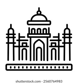 Historic landmark icon in linear style