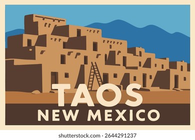 A cidade histórica de Taos, no Novo México, com seus edifícios de adobe, ruas encantadoras e rica herança cultural, oferece um vislumbre único na arquitetura tradicional do sudoeste do velho mundo