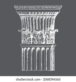 Historical antique pillar for your architecture projects