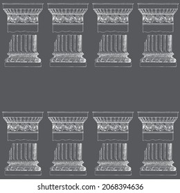 Historical antique pillars for your architecture projects