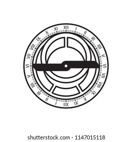 Historical astrolabe drawing used in ancient times. Vector