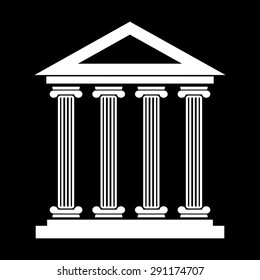 Historical building icon, vector illustration. Flat design style