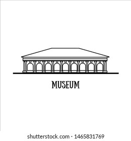 historical building museum vector illustration icon navigation symbol