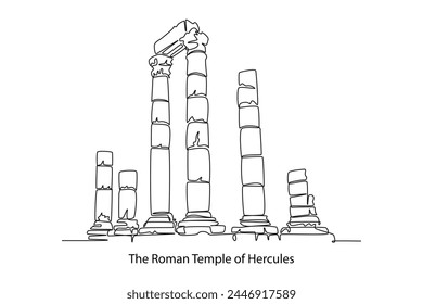 Historical building of Roman temple, ancient pharaoh tombs in the world. Famous old historical buildings, Wonder of the world, great antiquity architecture monuments, vector 3d illustration.