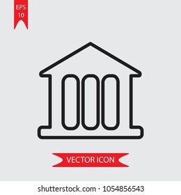 Historical building vector icon 