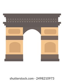 edificio histórico. Ilustración vectorial. arco de Triunfo.