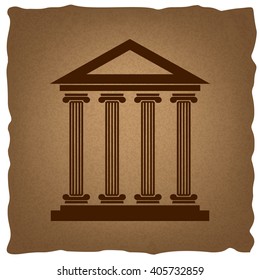 Historical building. Vintage effect