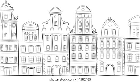Historical buildings. Element for design vector illustration.