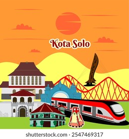 Historical Buildings  Transportation in Solo City.Solo is one of the cities that has many historical buildings that are a must-visit for tourists:
1. Pasar Gede 
2. Jam Pasar Gede (The Clock Tower at